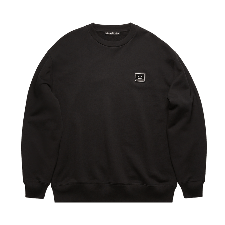 Acne Studios Oversized Logo Plaque Sweatshirt 'Black'