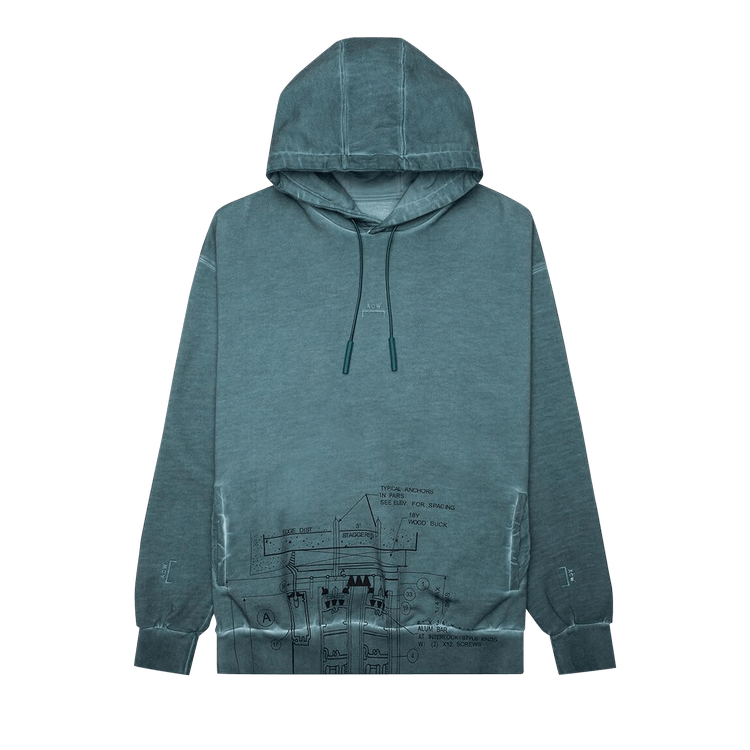 A-Cold-Wall* Jumper Blueprint Hoodie 'Deep Teal'