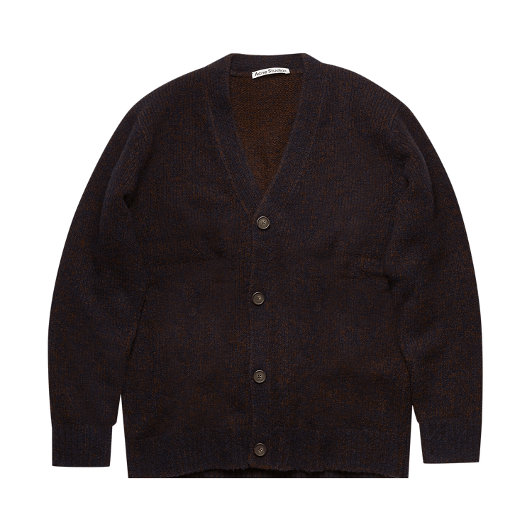 Acne Studios Melange V-Neck Cardigan 'Navy/Brown'