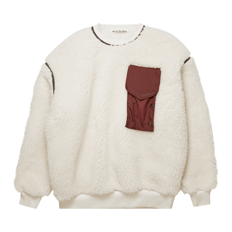 Acne Studios Fleece Sweatshirt With Pocket 'Off White'