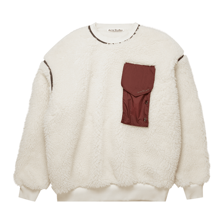 Acne Studios Fleece Sweatshirt With Pocket 'Off White'
