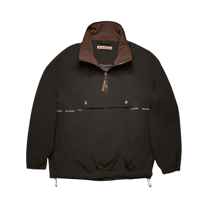 Acne Studios Half-Zip Logo-Print Jacket 'Black'