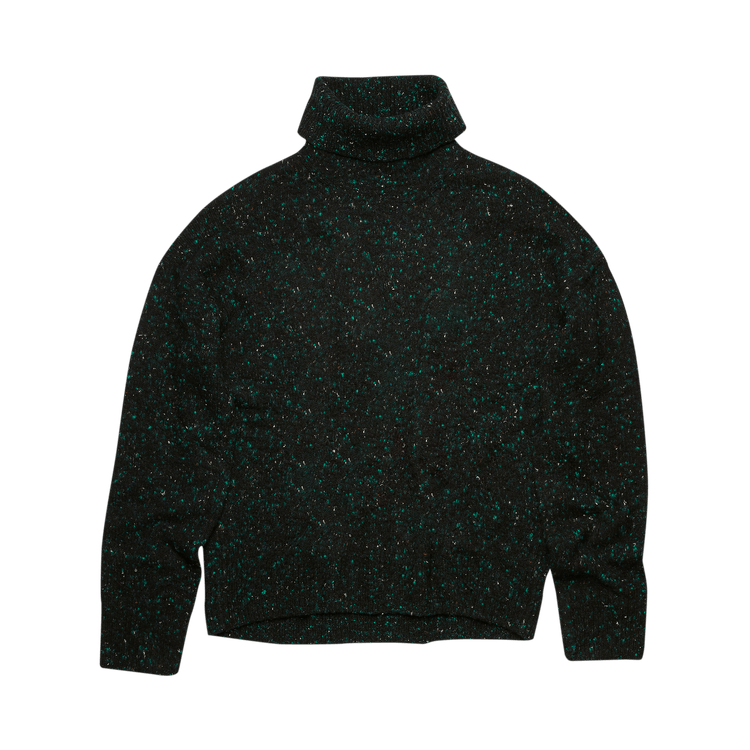 Acne Studios Half-Zip Knitted Sweater 'Black/Green'