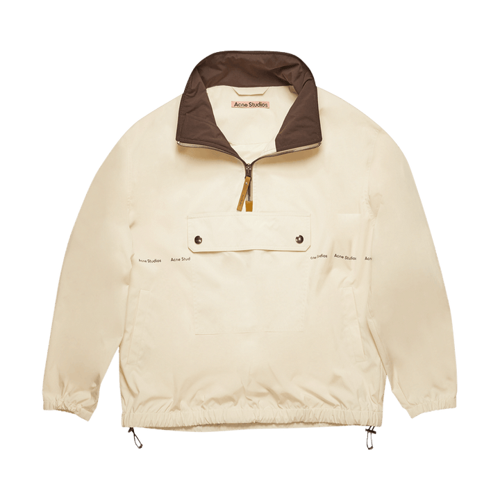 Acne Studios Half-Zip Logo-Print Jacket 'Champagne Beige'