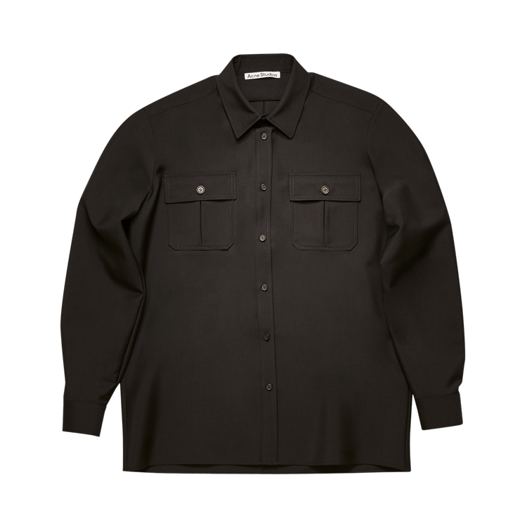 Acne Studios Wool-Blend Shirt 'Black'