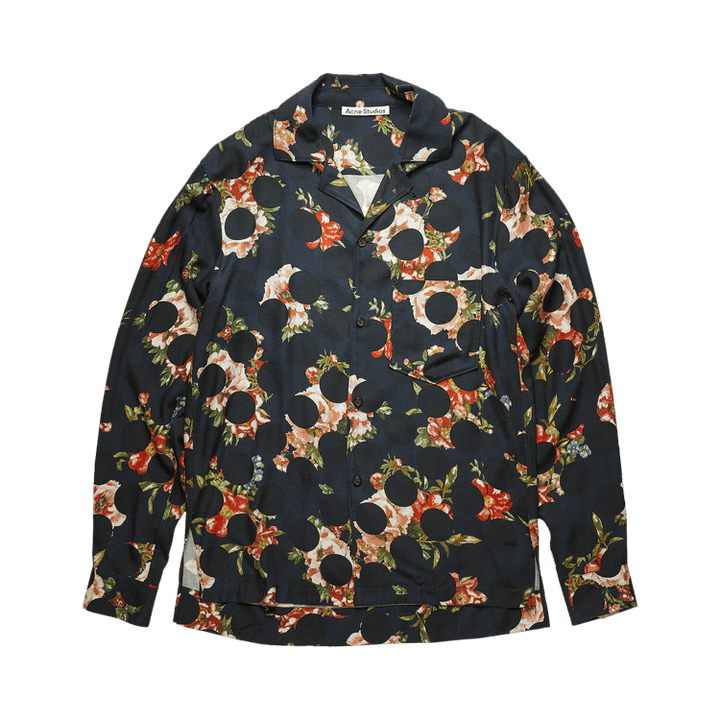 Acne Studios Polka-Dot Print Shirt 'Navy Blue'