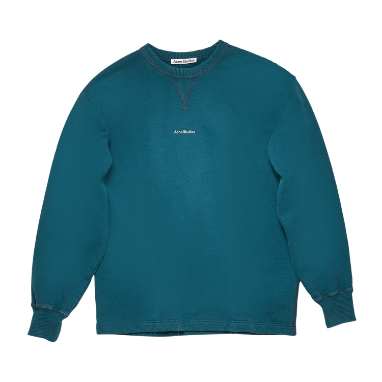 Acne Studios Logo Print Sweatshirt 'Deep Petrol'
