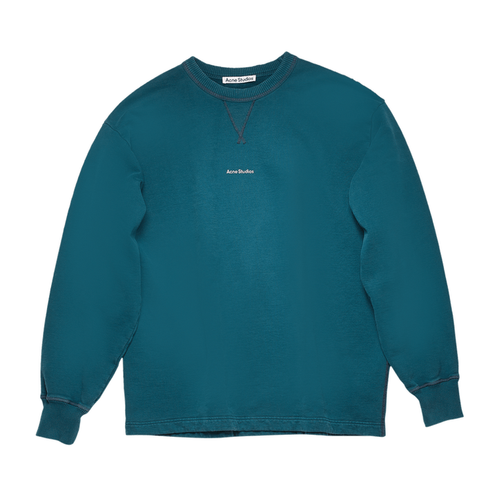 Acne Studios Logo Print Sweatshirt 'Deep Petrol'