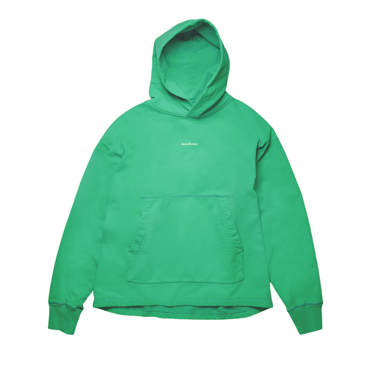 Acne Studios Logo Print Hooded Sweatshirt 'Bright Green'