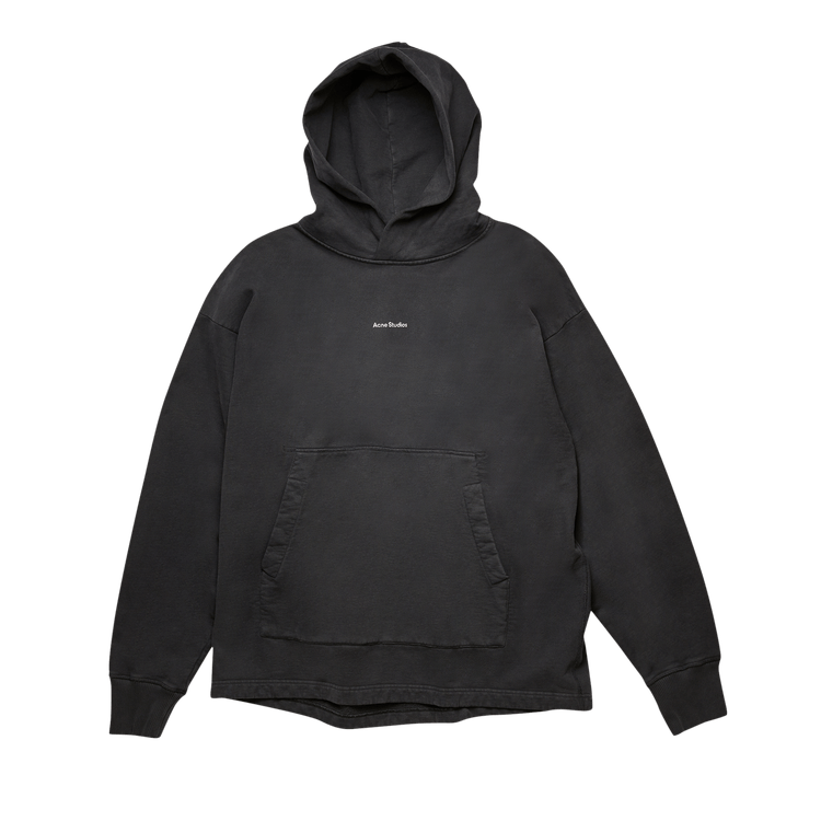 Acne Studios Logo Print Hooded Sweatshirt 'Black'