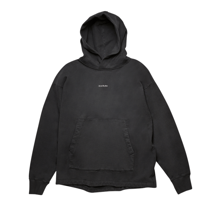 Acne Studios Logo Print Hooded Sweatshirt 'Black'