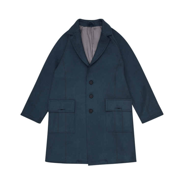 A-Cold-Wall* Heavyweight Overcoat 'Slate Blue'
