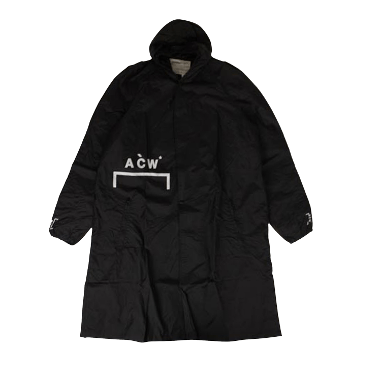 A-Cold-Wall* Long Hooded Rain Jacket 'Black'