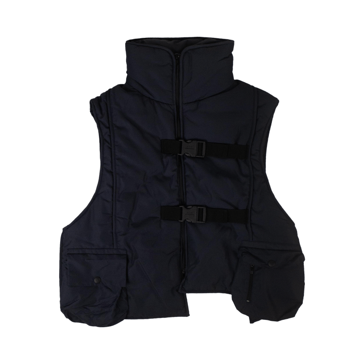 A-Cold-Wall* Collared Hooded Padded Vest 'Navy'
