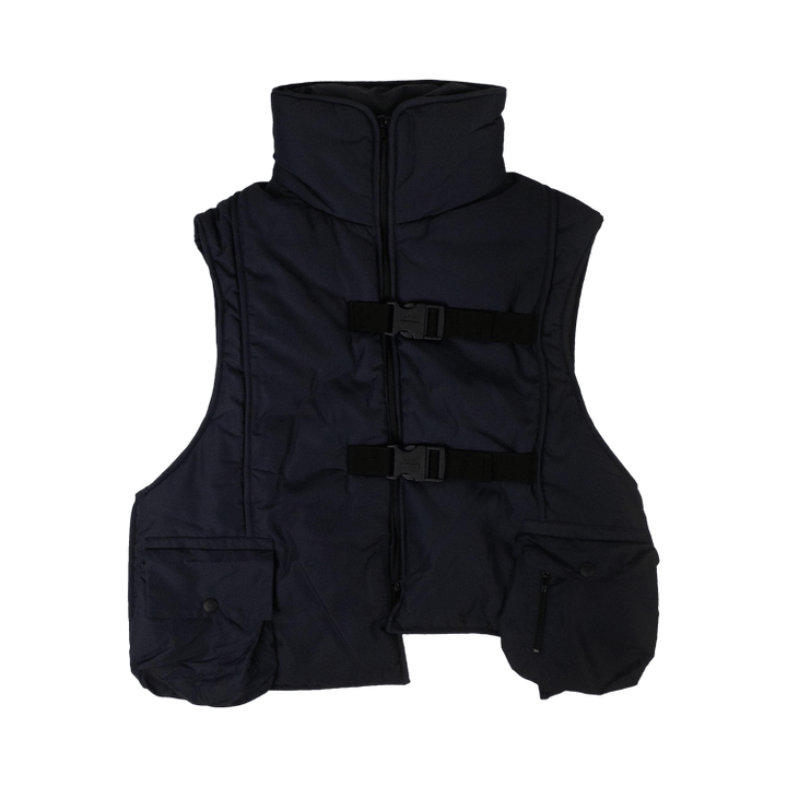 A-Cold-Wall* Collared Hooded Padded Vest 'Navy'