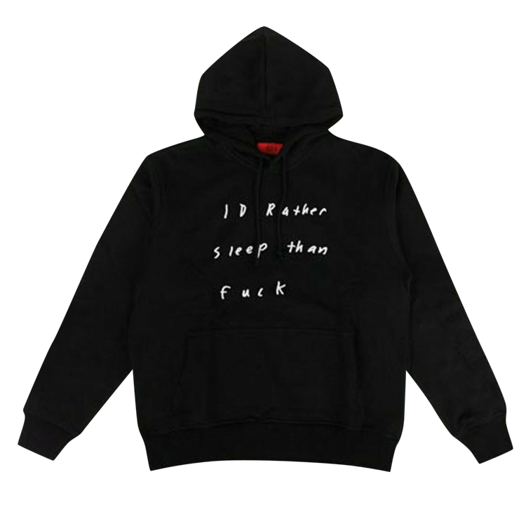 424 Rather Sleep Hooded Sweatshirt 'Black'