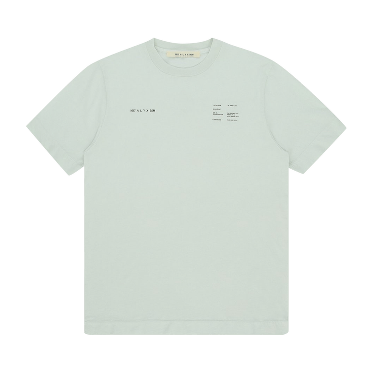 1017 ALYX 9SM Insert Double Logo Short-Sleeve Tee 'Light Ghost Green'