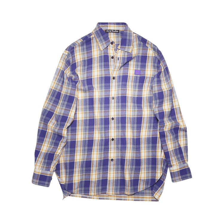 Acne Studios Flannel Shirt 'Purple/Mustard Yellow'