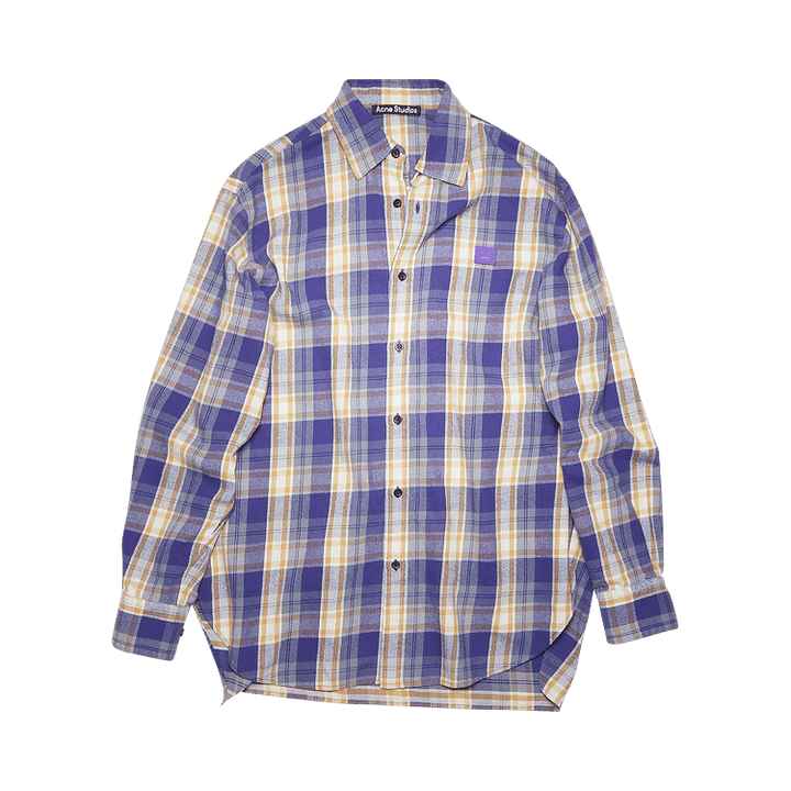 Acne Studios Flannel Shirt 'Purple/Mustard Yellow'