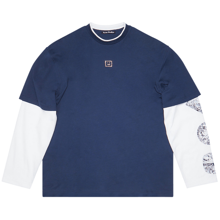 Acne Studios Layered Look T-Shirt 'Navy'