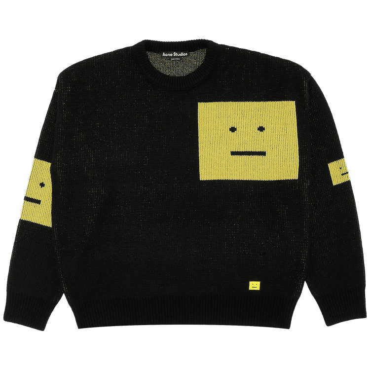 Acne Studios Face Sweater 'Black/Yellow'