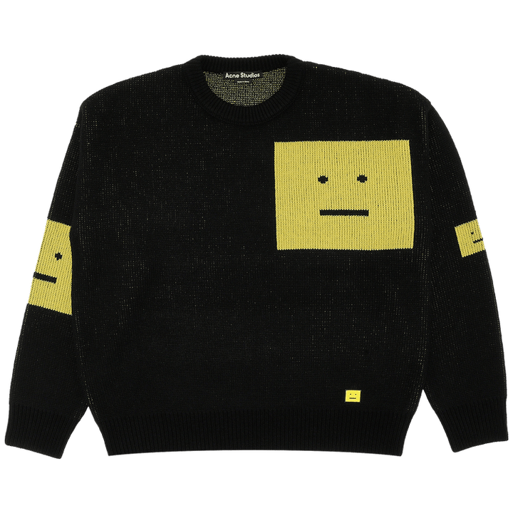 Acne Studios Face Sweater 'Black/Yellow'
