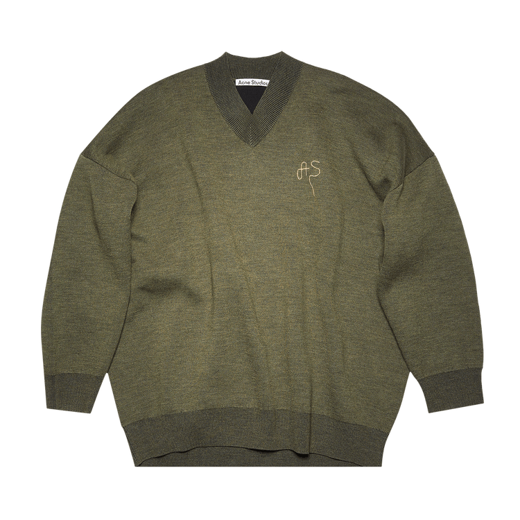 Acne Studios V-Neck Sweater 'Deep Green'