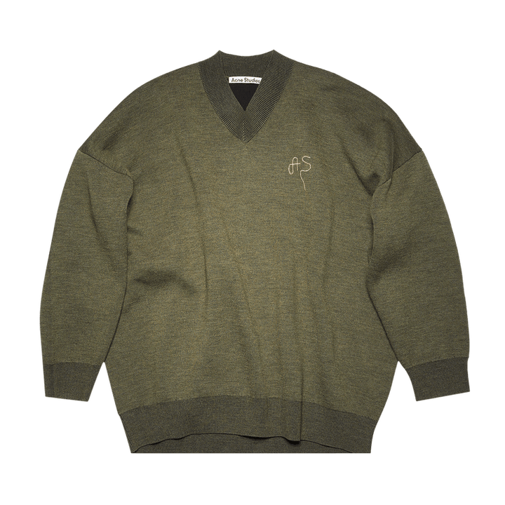 Acne Studios V-Neck Sweater 'Deep Green'