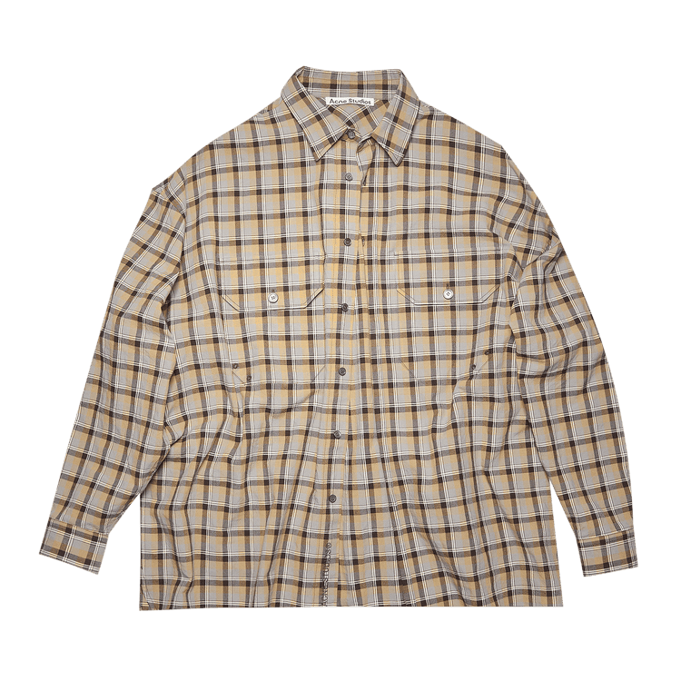 Acne Studios Checked Shirt 'Brown/Grey'