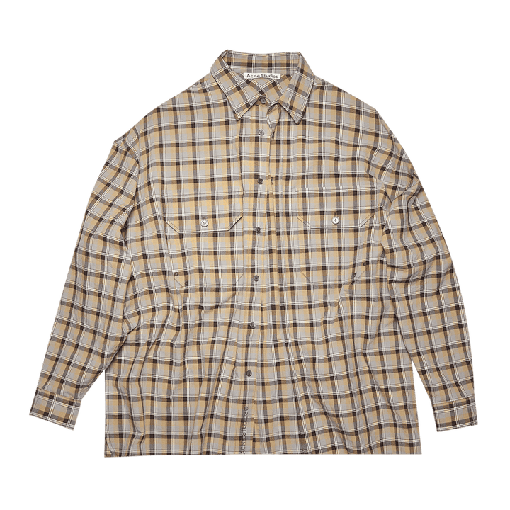 Acne Studios Checked Shirt 'Brown/Grey'