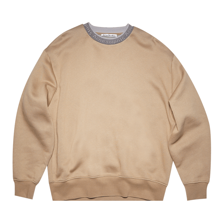 Acne Studios Logo Rib Sweatshirt 'Dark Beige'