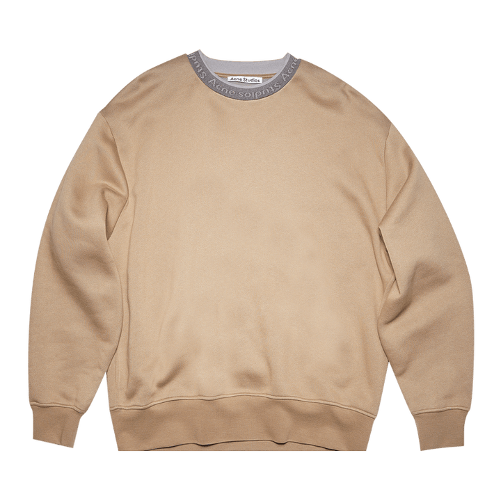 Acne Studios Logo Rib Sweatshirt 'Dark Beige'