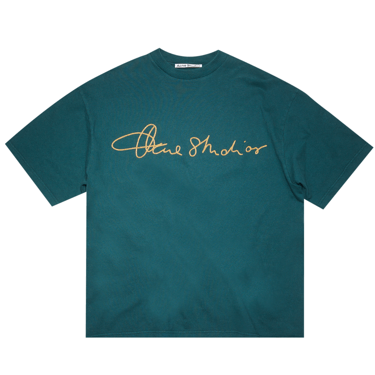 Acne Studios Cotton Logo T-Shirt 'Deep Green'