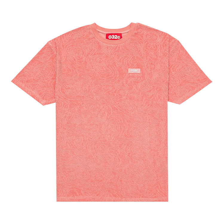 032C Topos Shaved Terry T-Shirt 'Ex Neon Coral'