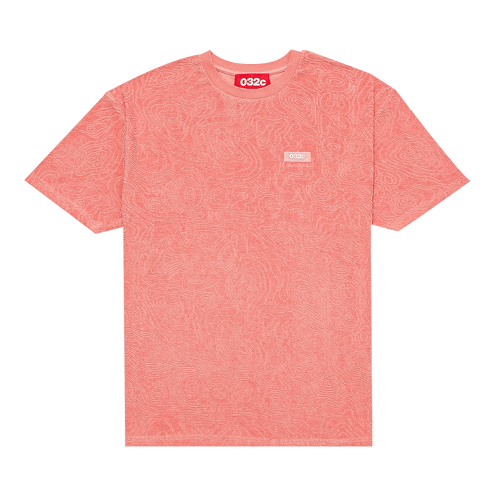 032C Topos Shaved Terry T-Shirt 'Ex Neon Coral'