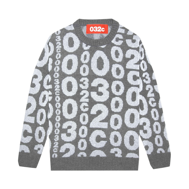 032C Allover Logo Knit Pullover 'Grey'