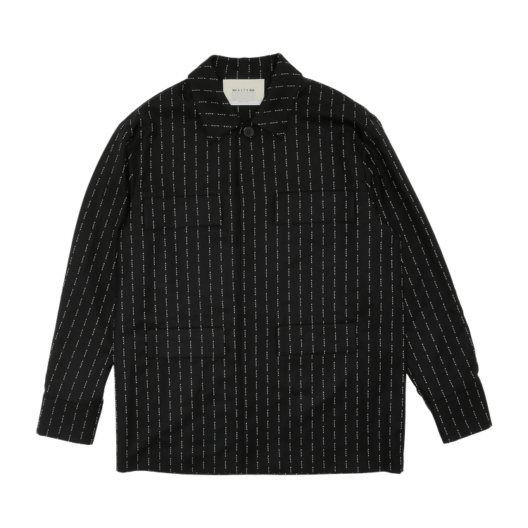 1017 ALYX 9SM Logo Pinstripe Officer Jacket 'Black/White'