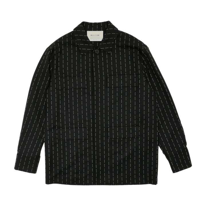1017 ALYX 9SM Logo Pinstripe Officer Jacket 'Black/White'