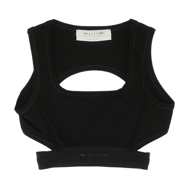 1017 ALYX 9SM Logo Ribbing Crop Top 'Black'