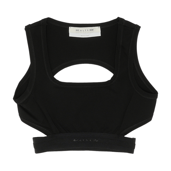 1017 ALYX 9SM Logo Ribbing Crop Top 'Black'