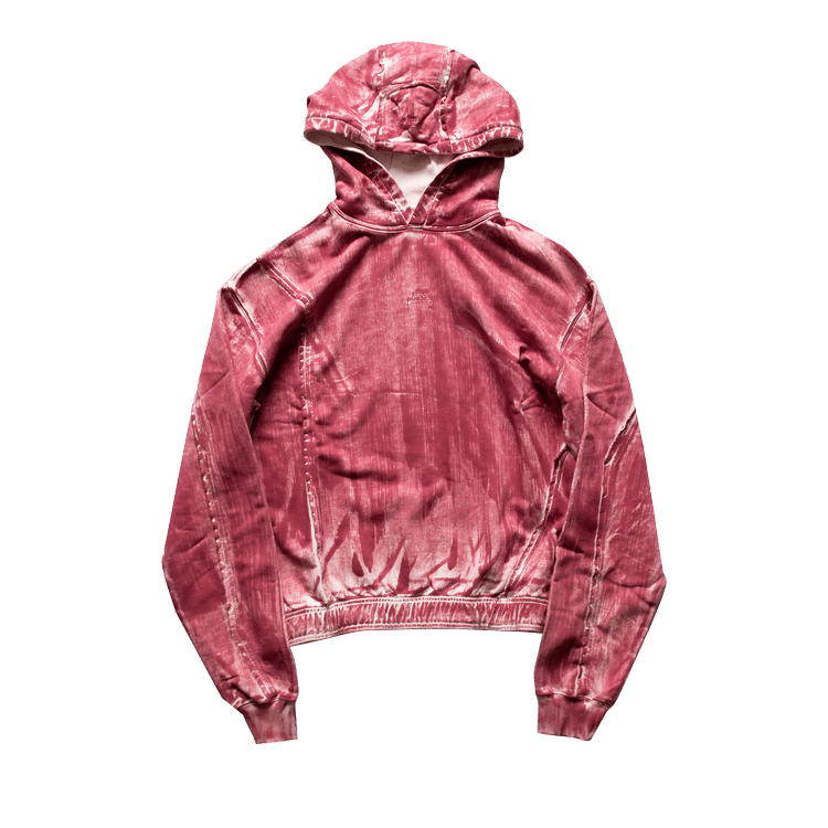 A-Cold-Wall* Knitted Corrosion Hooded Sweatshirt 'Deep Red'