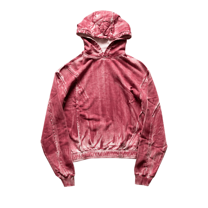A-Cold-Wall* Knitted Corrosion Hooded Sweatshirt 'Deep Red'