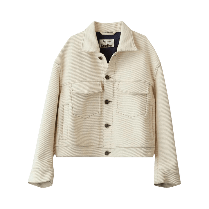 Acne Studios Boxy Crop Jacket 'Ivory'