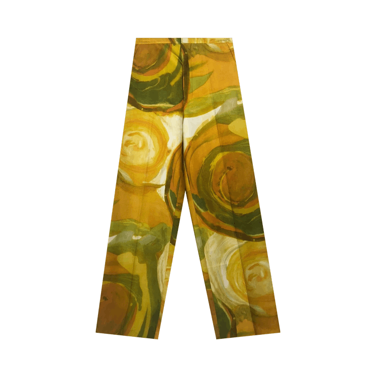 Acne Studios Pontus Print Wide Leg Pants 'Yellow'