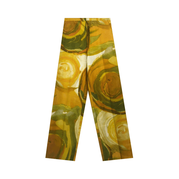 Acne Studios Pontus Print Wide Leg Pants 'Yellow'