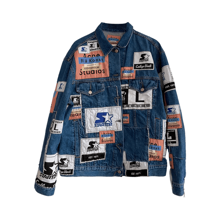 Acne Studios x Starter Patchwork Denim Jacket 'Blue'
