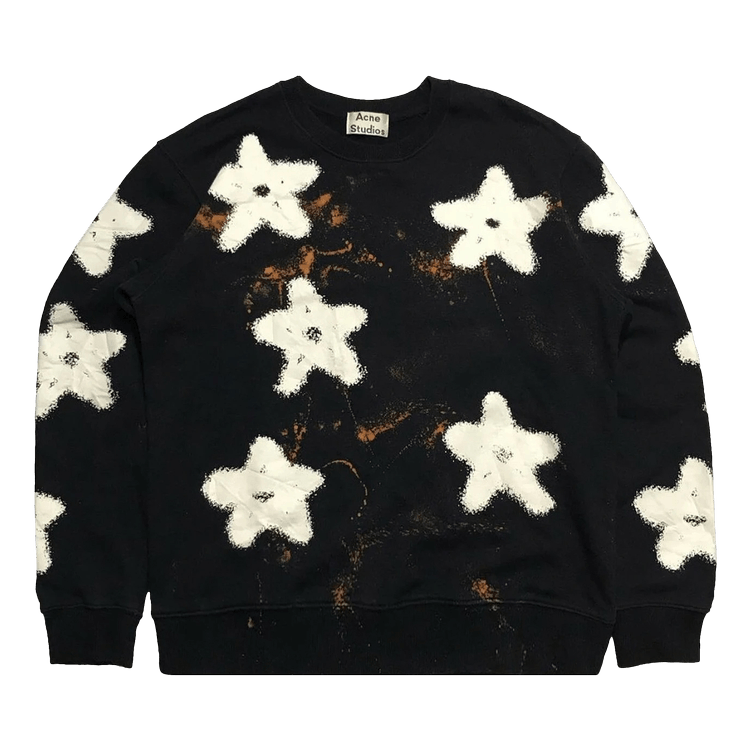 Acne Studios College Face Spray Star Sweater 'Black'