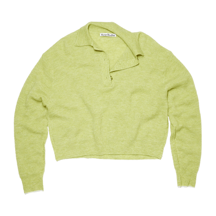 Acne Studios Alpaca Blend Polo 'Apple Green'
