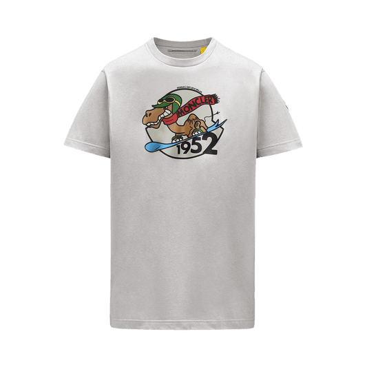 2 Moncler Snowboard Camel Motif T-Shirt 'Iridescent White'