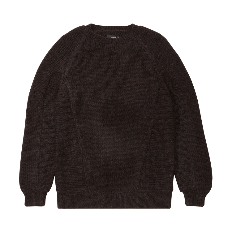 Acronym Hand-knit Babyllama Air Jet Wool Crewneck Sweater 'Braun'